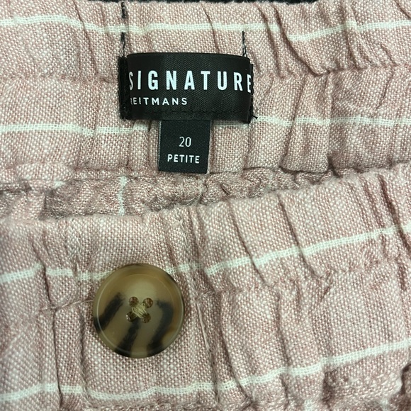 linen blend pants.Petite(5’6”&under) waist:41.5 in, hips:49 in, thighs: 29.5 in - Picture 4 of 11